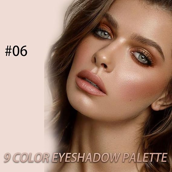 Paleta de Sombras de Ojos Marrón Nude – Tonos Neutros, Rosa Dorado y Bronce para Maquillaje Natural y Smoky Eye